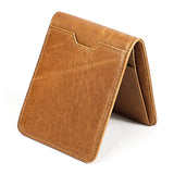RFID Anti-Theft Small Wallet Retro Cowhide Beauty Clip