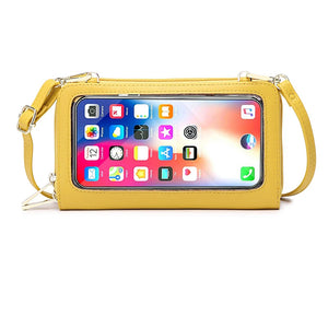 RFID Anti-theft Brush Female Wallet Touch Screen Mobile Phone Ladies Bag
