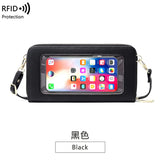 RFID Anti-theft Women's Wallet Touch Screen Mobile Phone Bag