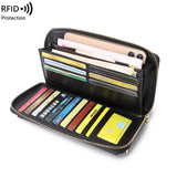 RFID Anti-theft Women's Wallet Touch Screen Mobile Phone Bag