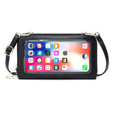RFID Anti-theft Brush Female Wallet Touch Screen Mobile Phone Ladies Bag