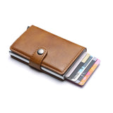 RFID Blocking Vintage Men Credit Card Holder Aluminum Alloy