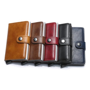 RFID Blocking Vintage Men Credit Card Holder Aluminum Alloy