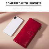 RFID Women Wallet Cowhide Business Long Ladies Wallet Oil Leather Bag