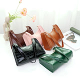 Crocodile Pattern Totes Shoulder Bag PU Leather Handbag for Women