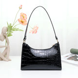Crocodile Pattern Totes Shoulder Bag PU Leather Handbag for Women
