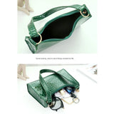 Crocodile Pattern Totes Shoulder Bag PU Leather Handbag for Women