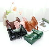 Retro Casual Women's Totes Shoulder Bag Crocodile Pattern Handbags