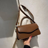 Retro Ladies Pu Leather Diagonal Bag All-match Shoulder Bags
