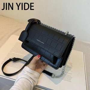 Retro Chain Bag Ladies Messenger Bags for Women Solid Female Bag
