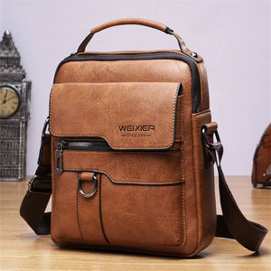 Retro Leather Backpack Female Student Backpack PU One-shoulder Messenger Bag