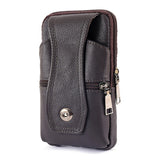 Multifunctional Retro Leather Men's Waist Bag for Outdoor Leisure