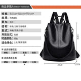 Retro PU Leather Women's Backpack Student Shoulder Bag