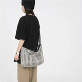 Strip Printing Postman Bag for Women Retro Style