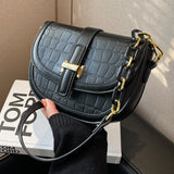 Retro Pu Leather Stone Pattern Shoulder Crossbody Bags For Women