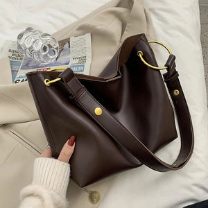 Retro PU Leather Crossbody Bag for Women Shoulder Handbag