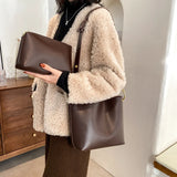 Retro PU Leather Crossbody Bag for Women Shoulder Handbag
