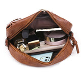 Retro Soft Leather Small Shoulder Bag Brown Messenger Crossbody