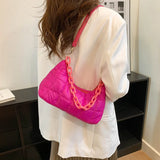 Retro Solid Small Shoulder Bag French Stick Bags