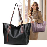 Retro Ladies Messenger Bag Large Capacity PU Shopping Bag