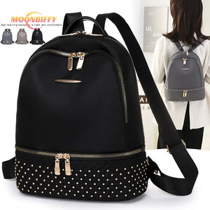 Retro Women Backpack Oxford Anti Theft Shoulder Bag