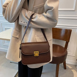 Retro Women PU Leather Shoulder Bags Flap Crossbody Bags
