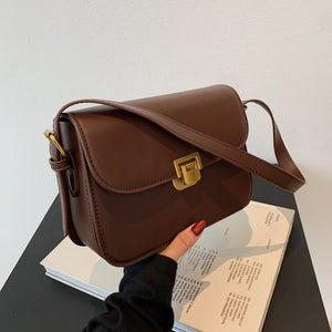 Retro Women PU Leather Shoulder Bags Flap Crossbody Bags