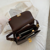 Retro Women PU Leather Shoulder Bags Flap Crossbody Bags