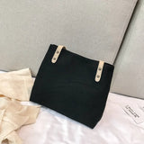 Retro Women Shopping Bag Canvas Cloth Shoulder Handbag