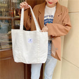 Retro Women's Canvas Shoulder Bag Small Fresh Tote Bag