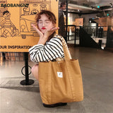 Retro Women's Shoulder Bag Canvas Buckle Tote Bag
