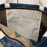 Vintage Flowers Jacquard Canvas Tote Bag