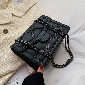 Rivet Chain PU Leather Crossbody Bags For Women