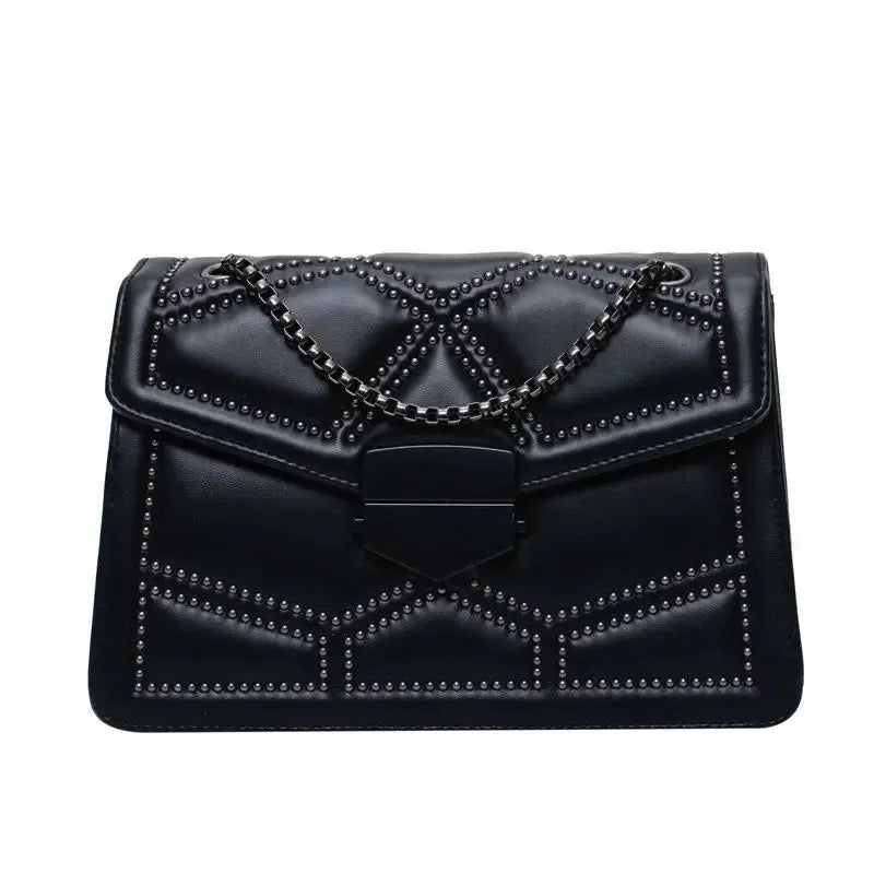 Rivet Chain PU Leather Crossbody Bags For Women