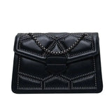 Rivet Chain PU Leather Crossbody Bags For Women