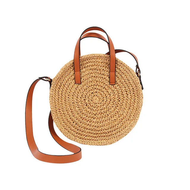Hand-woven Straw Bag Shoulder Bag Handbag Woman Girl Messenger Bag