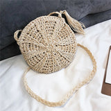 Soft Paper Rope Shoulder Bag Hollow Straw Circle Rattan Bag