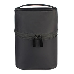 Round Women Cosmetic Bag Makeup Case Beautician Toiletry Kit