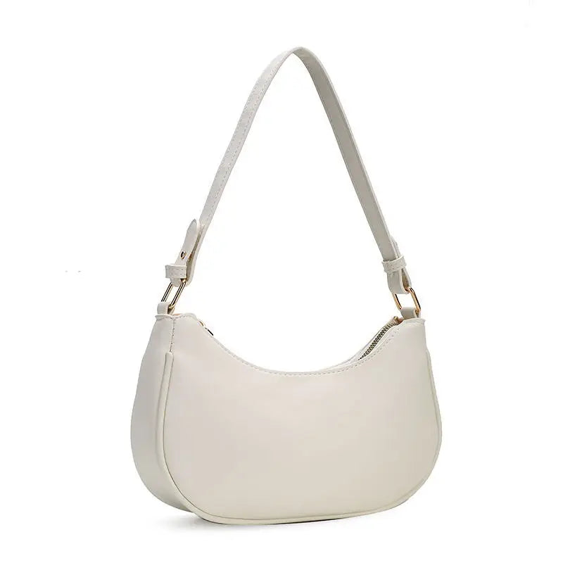 Half Moon Hobo Handbag Women Totes Zipper Underarm Bag