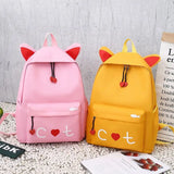 4-Piece School Bags Set for Teenage Girls Print Backpack Female Shoulder Bags