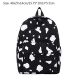 Cow Pattern Backpack for Girls School Teenagers Vintage Casual