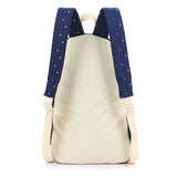 Canvas Backpack Women Shoulder Bags Campus Bag Jacquard Preppy Style