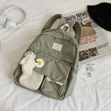 Teenage Girls Backpack School Nylon Bookbags Flowers Student Schoolbag