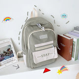 High School Student Backpack Fresh And Contrast Large Capacity