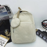 Schoolbag Female Canvas College Student Backpack