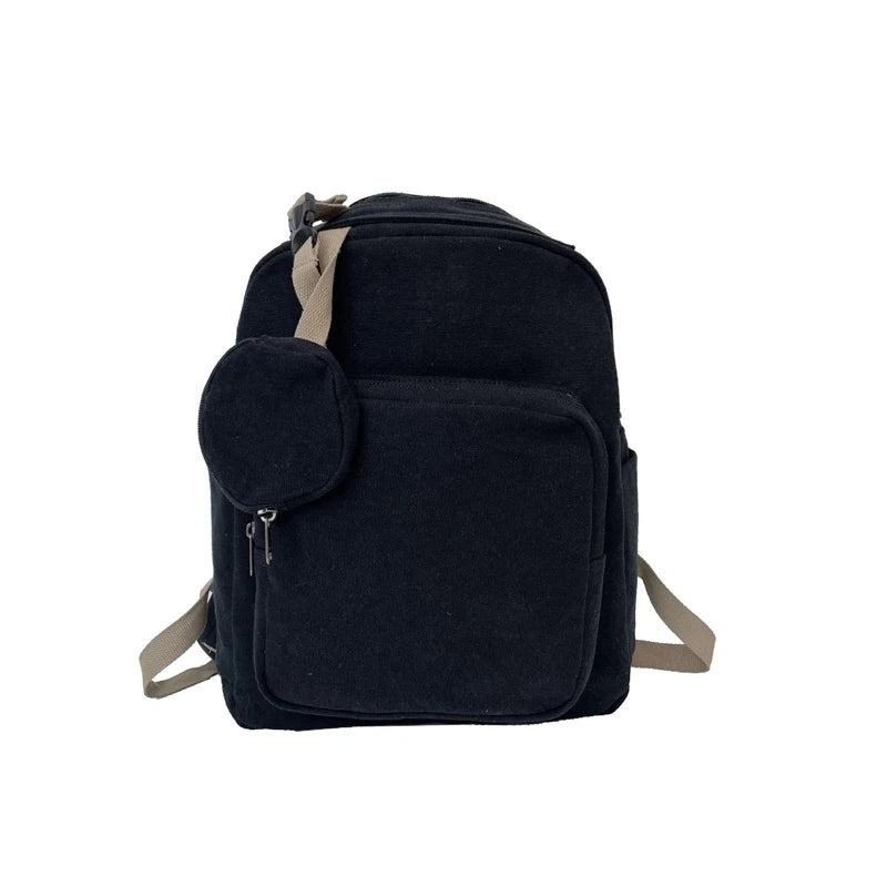 Schoolbag Female Canvas College Student Backpack