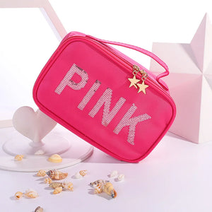 Sequined Pink Make-up Bag Travel Edition