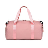 Sequins Pink Gym Bag Women Shoe Compartment Sport Bags