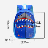 Shark School Bag Backpack for Kids 3-7 Years Old