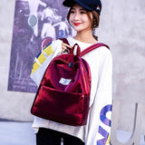 Shiner Women Backpack Solid Preppy Casual Backpack for Teenage Girls